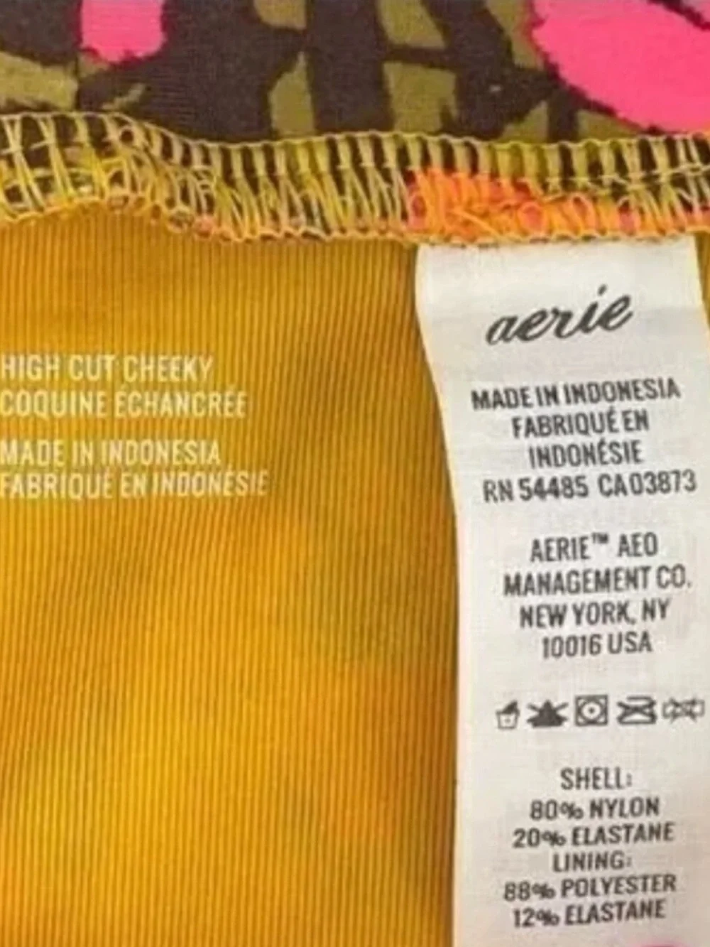 Aerie - Flower Print High-Rise Cheeky Bikini Bottoms - Picture 5 of 5